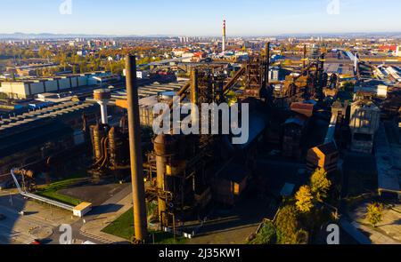 Geschlossenes metallurgisches Werk in Vitkovice, Ostrava, Tschechische Republik Stockfoto