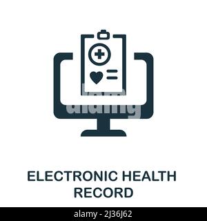 Symbol für elektronische Gesundheitsakte. Einfaches Element aus der Healthcare Innovations Kollektion. Creative Electronic Health Record-Symbol für Webdesign, Vorlagen Stock Vektor