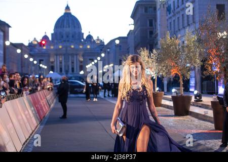 Rom, Italien. 05. April 2022. Gast bei der Premiere des Films 'Laura Pausini: Piacere di Conoscerti' in Rom (Foto: Matteo Nardone/Pacific Press/Sipa USA) Quelle: SIPA USA/Alamy Live News Stockfoto