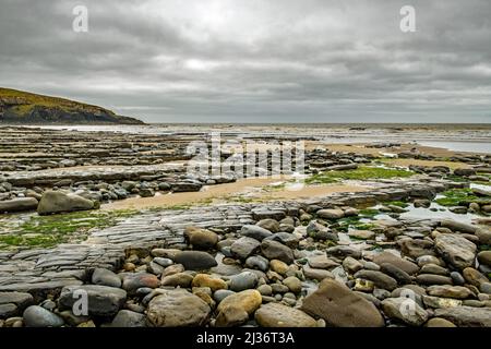 Dunraven Bay oder Southerndown Beach an der Glamorgan Heritage Coast im Vale of Glamorgan South Wales Stockfoto