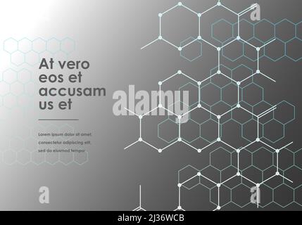 Vektor abstrakte geometrische Form mit Hexagons Molekül verbinden. Stock Vektor