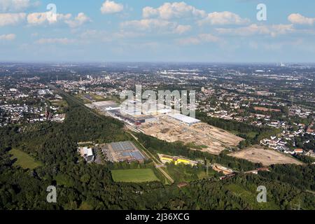 Luftaufnahme, Baustelle Gewerbegebiet und Industriepark Schalker Verein an der Europastraße mit Wheels Logistic, bilstein Group Logistics Cen Stockfoto