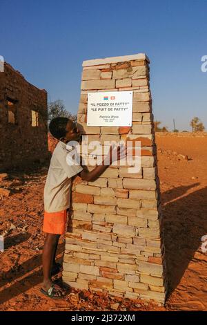 Mauretanien, Chinguetti, 'Le puit de Patty' - 'Il pozzo di Patty' - 'Patty's Well' Stockfoto