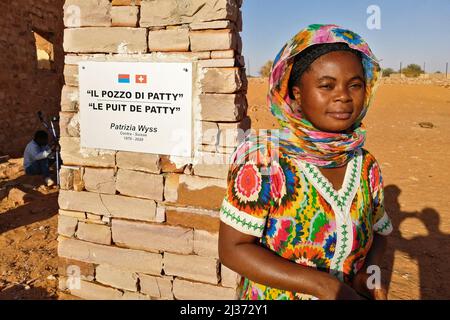 Mauretanien, Chinguetti, 'Le puit de Patty' - 'Il pozzo di Patty' - 'Patty's Well' Stockfoto