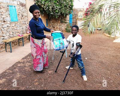 Mauretanien, Chinguetti, 'Le puit de Patty' - 'Il pozzo di Patty' - 'Patty's Well' Stockfoto