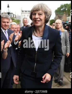 Bild ©lizenziert für Parsons Media. 11/07/2016. London, Großbritannien. Theresa May wird die neue Premierministerin. Theresa May hält eine Rede vor dem Unterhaus, nachdem bekannt gegeben wurde, dass sie am Mittwochnachmittag die britische Premierministerin sein wird, nachdem David Cameron niedergeschlagen war, als das Vereinigte Königreich für den Austritt aus der EU stimmte.Bild von Andrew Parsons / Parsons Media Stockfoto