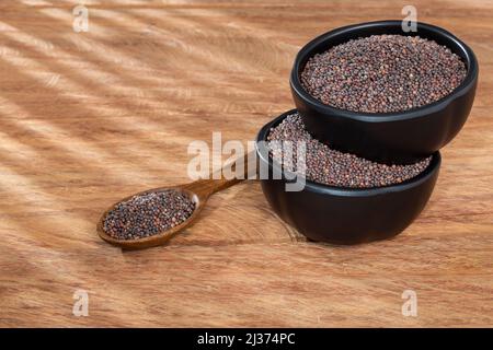 Brassica Nigra - Black Senf Seeds Oder Ajenabe Stockfoto