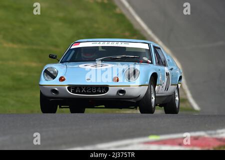 Steve Skipworth, Lotus Europa, 70's Road Sports Championship ist eine Rennserie für straßenzugelassene Seriensportwagen, die im Jahr 197 produziert und zugelassen wurden Stockfoto