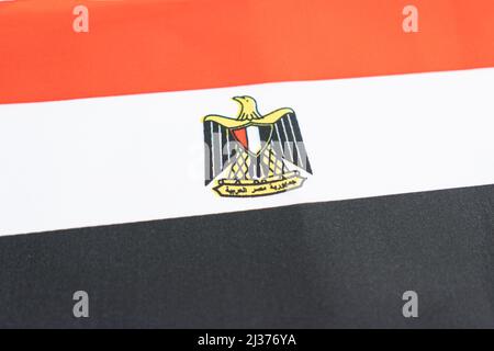 Flagge Ägyptens. Hintergrund der Flagge ägyptens Stockfoto