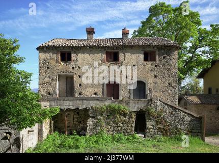Verlassene Bauernhaus in Nebrodi Park, Sizilien Stockfoto