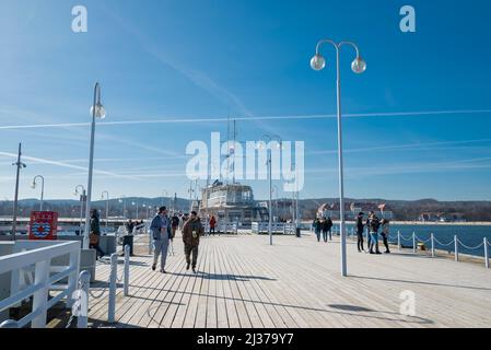 30. August 2020, Danzig Polen, Sopot Pier Damm ist schön in der Nähe der Ostsee Stockfoto