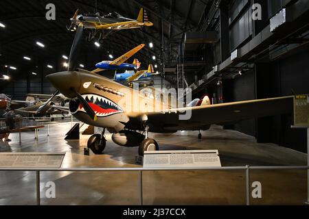 Das Flugzeug P-51 im National Museum der US Air Force in Dayton, Ohio Stockfoto