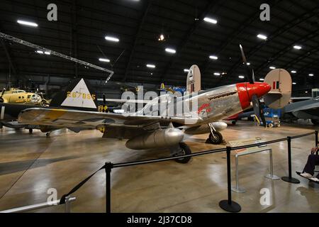 Das Flugzeug P-51 im National Museum der US Air Force in Dayton, Ohio Stockfoto