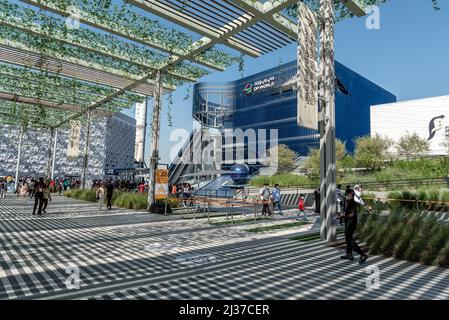 Dubai Vereinigte Arabische Emirate März 22 2022 Dubai International Expo 2020 Besucher am Tag Stockfoto