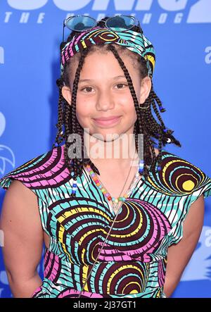 Los Angeles, Ca. 05. April 2022. Melody Niemann nimmt an der Premiere von „Sonic the Hedgehog 2“ in Los Angeles am 05. April 2022 im Regency Village Theatre in Los Angeles, Kalifornien, Teil. Kredit: Jeffrey Mayer/Jtm Fotos/Media Punch/Alamy Live News Stockfoto