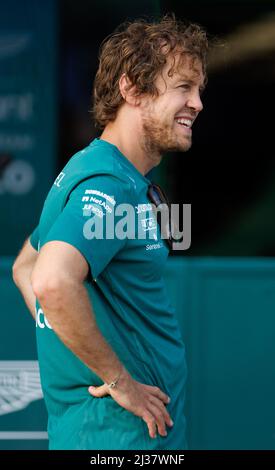 Sebastian Vettel (GER) vom Team Aston Martin beim Formel 1 Grand Prix von Australien auf der Albert Park Grand Prix Strecke am 6. April 2022. Stockfoto