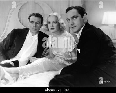 GARY COOPER MIRIAM HOPKINS und FREDRIC MARSCHIEREN in DESIGN FOR LIVING 1933 Regisseur ERNST LUBITSCH spielt das Noel Coward Drehbuch Ben Hecht und Samuel Hoffenstein Kostümdesign Travis Banton Paramount Picters Stockfoto