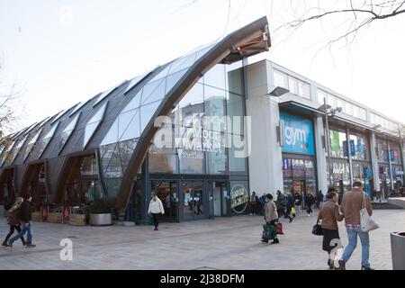 Der Moor Market auf dem Moor in Sheffield in Großbritannien Stockfoto