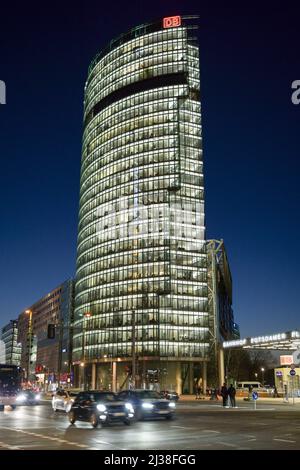 Bahntower, Potsdamer Platz, Tiergarten, Mitte, Berlin, Deutschland Stockfoto