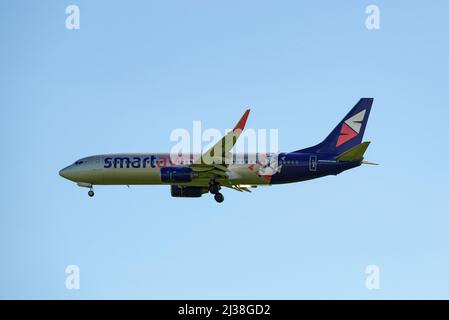 SANKT PETERSBURG, RUSSLAND - 29. MAI 2021: Boeing 737-800 (VP-BCC) von Smaptavia Airlines Stockfoto