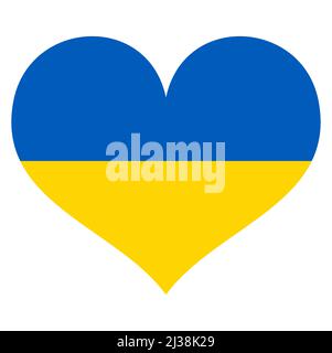 eps-Vektor-Illustration mit Land ukraine nationalen Farben Herz für die Liebe und beten für die ukraine Stock Vektor