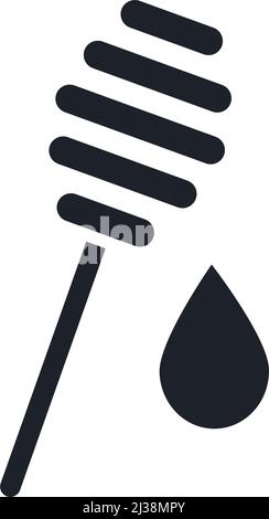 Honigsymbol. Süße Desserts isolierte Vektor-Silhouetten Stock Vektor