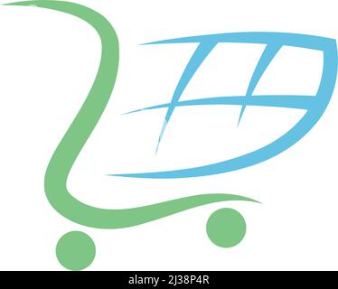 Warenkorb Symbol Design Illustration Vorlage Vektor Stock Vektor