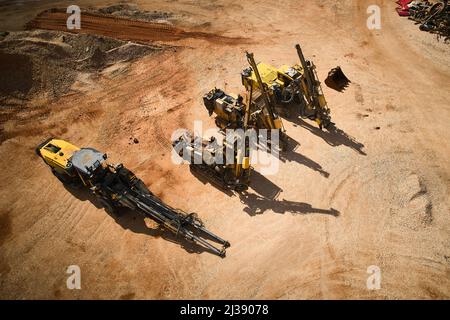 Bohrgeräte aus der Luft Stockfoto