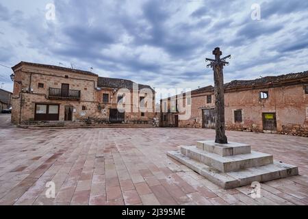 Maderuelo ist ein schönes und mittelalterliches Dorf in der Provinz Segovia, Spanien Stockfoto