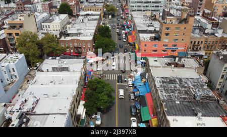 Über 58. Street und 8. Avenue, Chinatown, Sunset Park, Brooklyn, NY Stockfoto