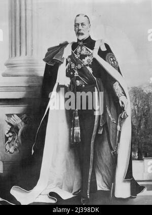 ***** Rennyacht 'westwärts'. Die Zeremonie wird vom Prince of Wales durchgeführt. Repliken werden auch von Herrn Lander für das Engineering College in Durban für das Australian House, Canada House, Neuseeland ***** gemalt , Und für das Königliche Gericht der Insel Guereset. Jedes dieser Porträts wird in der kommenden Jubiläumssaison, in der die Königliche Prinzessin an den Londoner Zeremonien teilnehmen wird, am jeweiligen Zielort enthüllt. Das Porträt wurde letztes Jahr auf dem Pariser Salon ausgestellt und wird in den ersten vierzehn Tagen im April auf der Ausstellung in London gezeigt Stockfoto