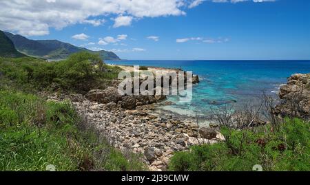 Landschaftliche Eindrücke vom berühmten Honolulu, Oahu HI Stockfoto