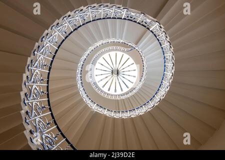 Die berühmte Wendeltreppe im Queen's House, Greenwich, London Borough of Greenwich, Greater London, England, Vereinigtes Königreich Stockfoto