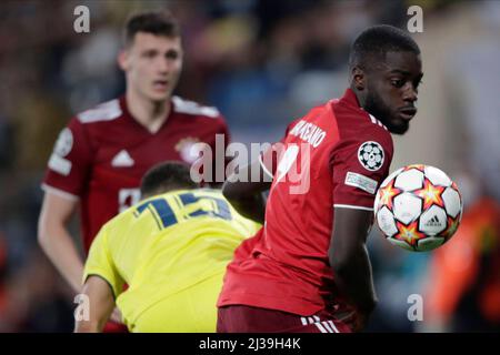 Spanien, Villarreal: 06. April 2022, 06. April 2022, Spanien, Villarreal: Fußball: Champions League, Villarreal FC - FC Bayern München, Viertelfinale, erste Etappe beim Estadio de la Ceramica. 900/Cordon Press Stockfoto