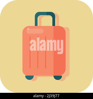 Abstrakte Taste Reise Koffer Symbol auf weißem Hintergrund - Vektor-Illustration Stock Vektor