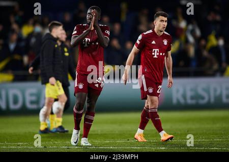 Spanien, Villarreal: 06. April 2022, 06. April 2022, Spanien, Villarreal: Fußball: Champions League, Villarreal FC - FC Bayern München, Viertelfinale, erste Etappe beim Estadio de la Ceramica. 900/Cordon Press Stockfoto