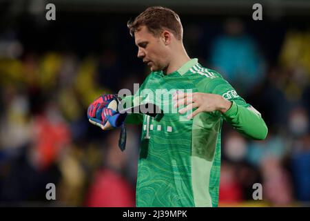 Spanien, Villarreal: 06. April 2022, 06. April 2022, Spanien, Villarreal: Fußball: Champions League, Villarreal FC - FC Bayern München, Viertelfinale, erste Etappe beim Estadio de la Ceramica. 900/Cordon Press Stockfoto