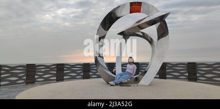 Zhilan Park, New Taipei City - APR 6, 2022 : Zhilan Observation Platform, New Taipei City, Taiwan Stockfoto