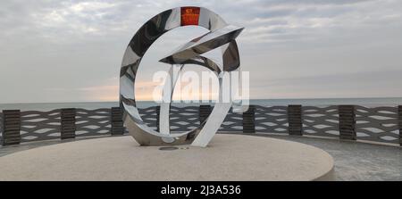 Zhilan Park, New Taipei City - APR 6, 2022 : Zhilan Observation Platform, New Taipei City, Taiwan Stockfoto