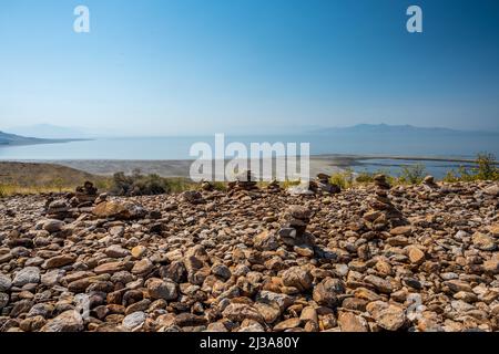 Ein Blick auf die Natur in Antelope Island SP, Utah Stockfoto