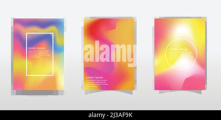 Moderne holografische Folie Hintergrund. Flüssiges Hintergrunddesign. Flüssiger Gradient formt die Zusammensetzung. Futuristische Design-Poster. EPS10 Vektor. Stock Vektor