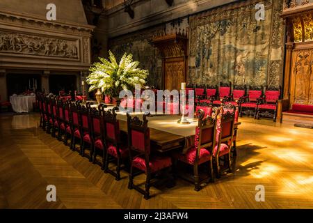 Biltmore House Esszimmer, Asheville North Carolina, USA. Stockfoto