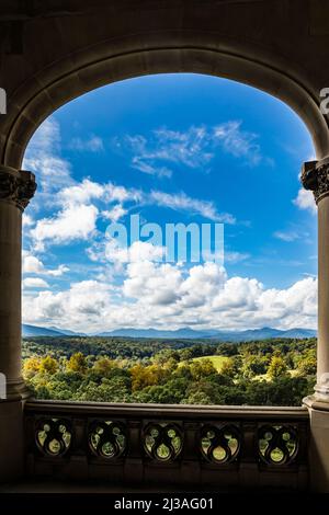 Vom hinteren Balkon im Biltmore House, Asheville, NC, USA. Stockfoto