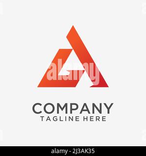 GA-Dreieck-Logo im Letter-Design Stock Vektor