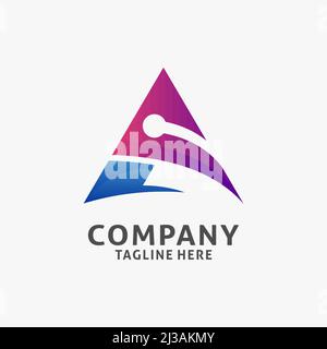 Schreiben Sie Ein Tech-Logo-Design Stock Vektor