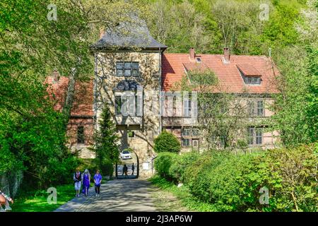 Torturm und Torhaus, Schaumburg, Rinteln, Weserbergland, Niedersachsen, Deutschland Stockfoto