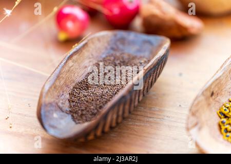 Nahaufnahme der Buschgerichte der Aborigines Stockfoto