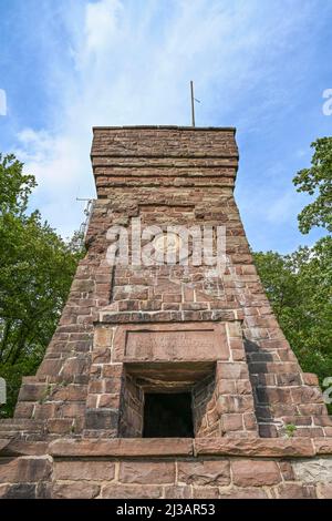 Bismarckturm auf dem Eckberg, Münchhausenstadt Bodenwerder, Niedersachsen, Deutschland Stockfoto