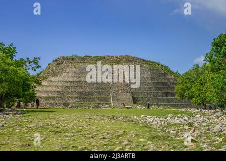 Pyramid Kinich Kak Moo, Izamal, Yucatan, Mexiko Stockfoto