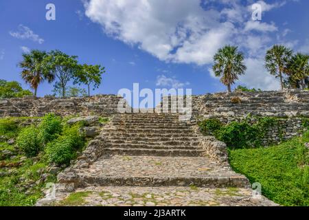 Pyramid Kinich Kak Moo, Izamal, Yucatan, Mexiko Stockfoto